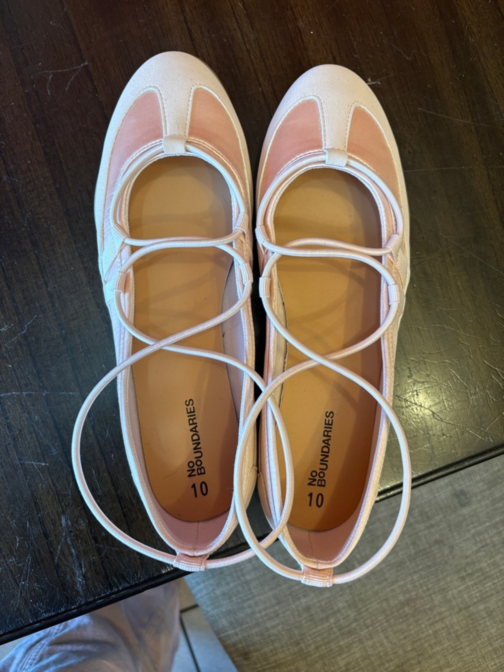 No Boundaries Blush Pink Lace-Up Ballet Flats